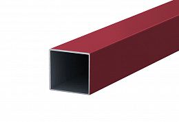 Столб для ворот H=2,5м 80х80х2, порошковое покрытие красный