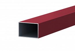 Столб для забора H=2,5м 60х40х1.5, порошковое покрытие красный