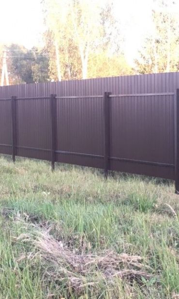 Фото забора из профнастила, Талдомский район д. Таруса