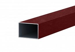 Столб для забора H=2,5м 60х40х1.5, грунт серый /кр-коричневый красный