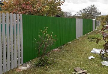 Забор из профлиста и евроштакетника