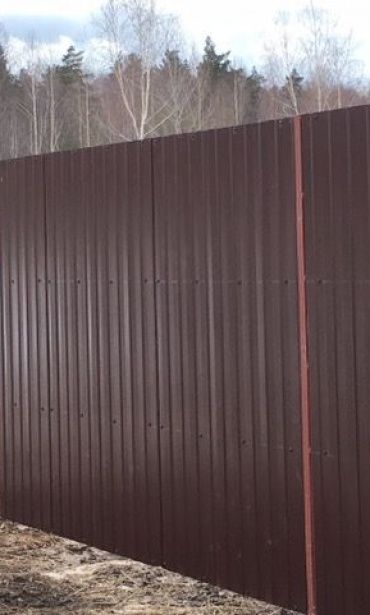 Фото забора из профнастила в г. Егорьевск