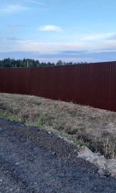 Фото забора из профнастила, Мытищинский район, Менжинец