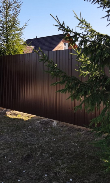 Фото забора из профнастила, Орехово-зуевский г.о., д. Абрамовка