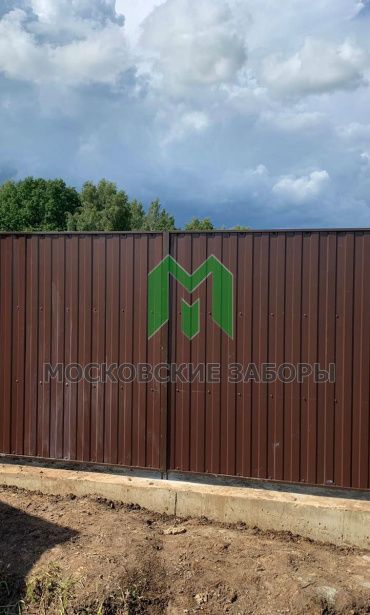 Фото забора из профнастила, Каширский район, КП Щучье озеро