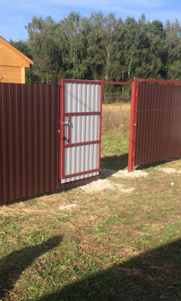 Фото забора из профнастила, Серпуховский р-он, д. Палихово ДНП Палихово