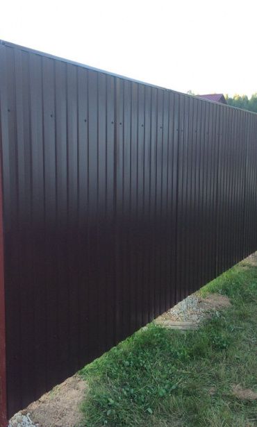 Фото забора из профнастила, Чеховский р-н, СНТ Овсянниково
