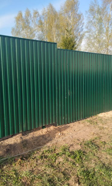 Фото забора из профнастила, Сергиево-Посадский г.о., д. Сметьёво