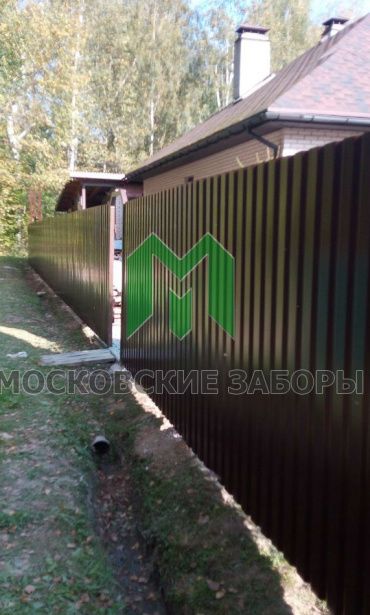 Фото забора из профнастила, Пушкинский район, Коптелино