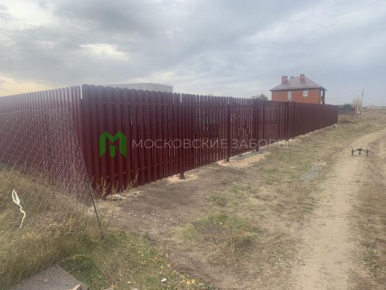 Механические откатные ворота с калиткой, с. Пирочи