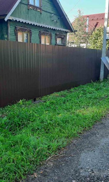 Фото забора из профнастила, Истринский р-н, СНТ Красная горка