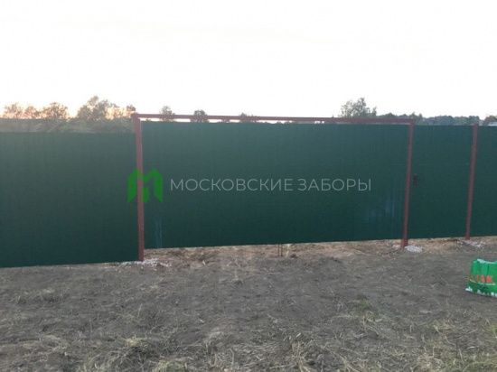 Фото забора из профнастила, Дмитровский район, Борцово