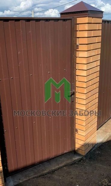 Калитка из профнастила в рамке Ral 8017