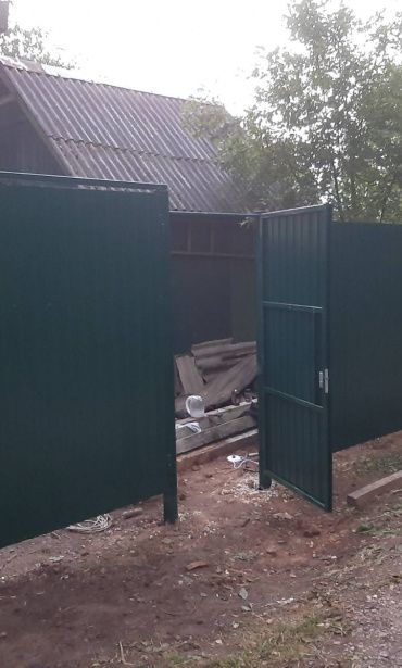 Фото забора из профнастила, Королев, СНТ Каховка