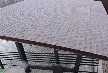 Навес с мягкой кровлей