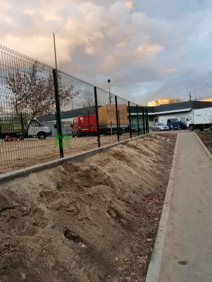 Договор № 23042/21, Ограждение площадки 3д забором