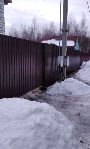 Фото забора из профнастила Павлово Посадский р-н ДНП Сонино