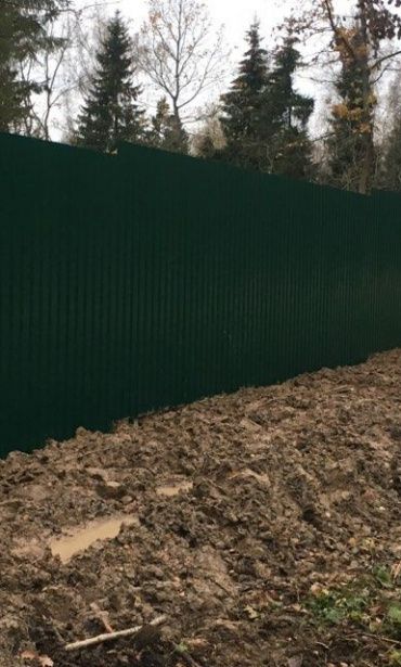 Фото забора из профнастила, Клинский район, СНТ Лесное