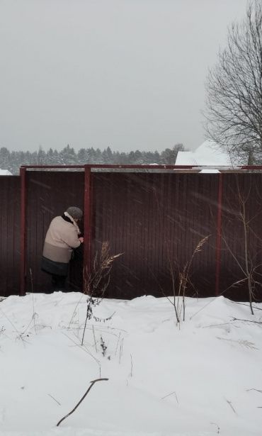 Фото забора из профнастила, Чеховский район, Скурыгино