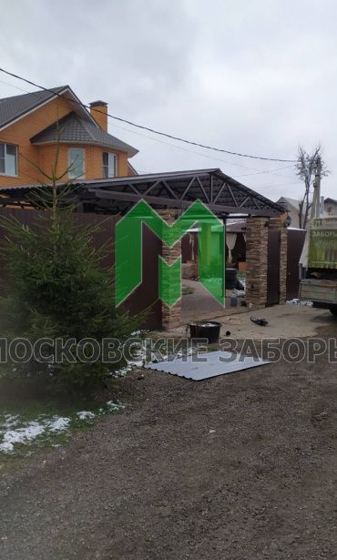 Фото двускатного навеса, Солнечногорский район