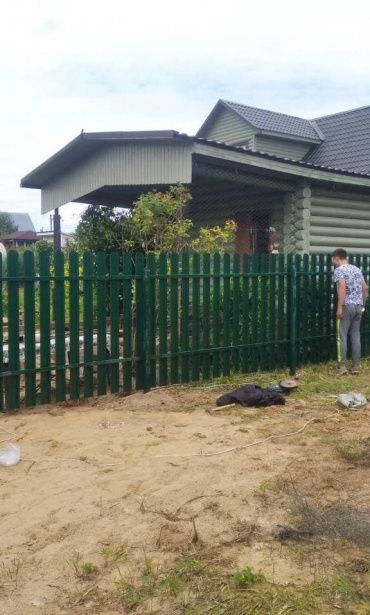 Фото забора из металлического штакетника, Договор №22730