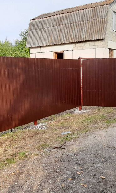 Фото забора из профнастила, Коломенский район, СНТ Пирочи