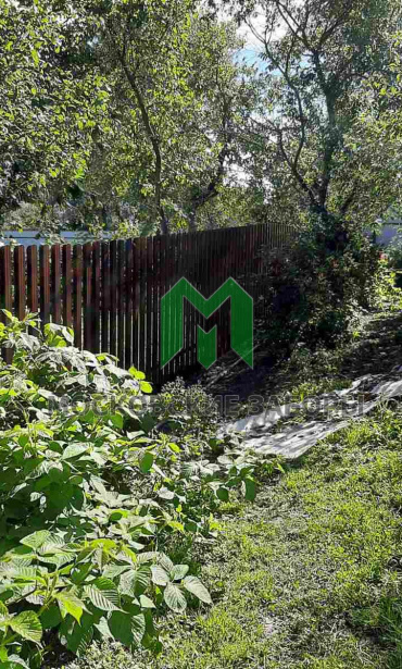 Фото забора из металлического штакетника, Солнечногорский р-н, д. Обухово