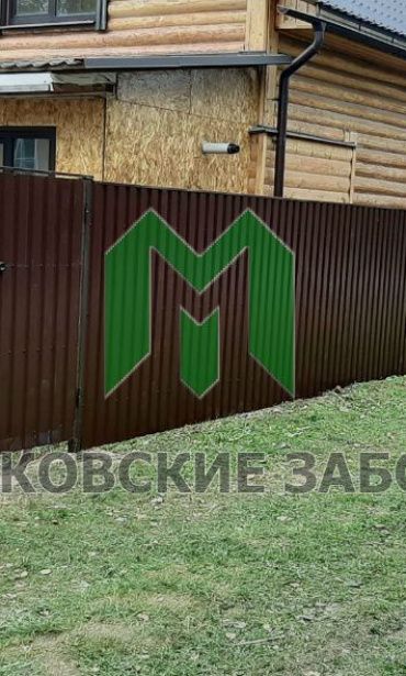 Фото забора из профнастила, Московская область, Апрелевка