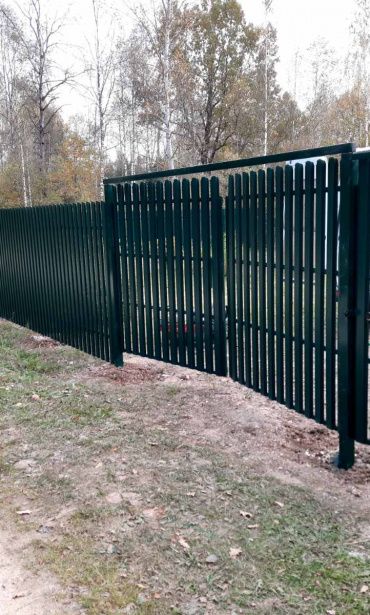 Фото забора из металлического штакетника, Щелковский район, Огуднево