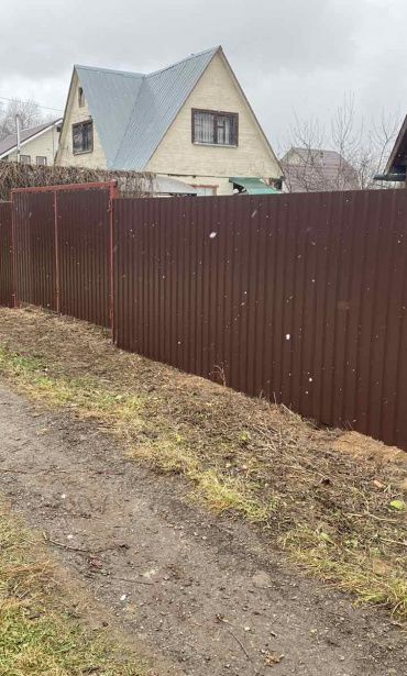 Фото забора из профнастила, Раменский район, СНТ Ветеран