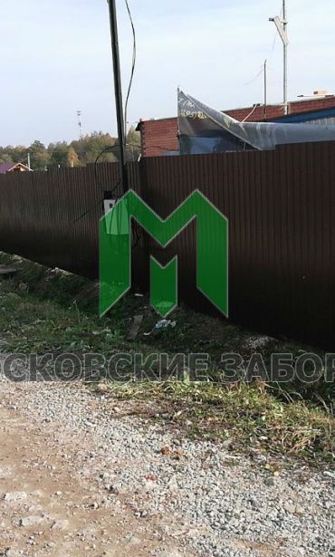 Фото забора из профнастила, Можайский район, Бартенево
